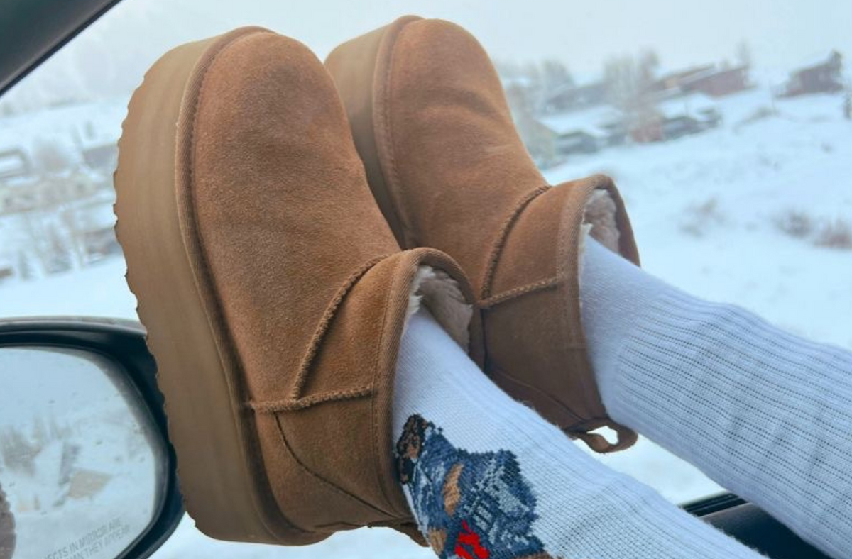 chestnut platform mini ugg boot