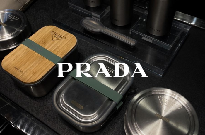 stainless steel prada lunchbox set