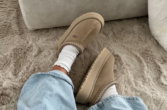 light grey platform tasman slipper christmas
