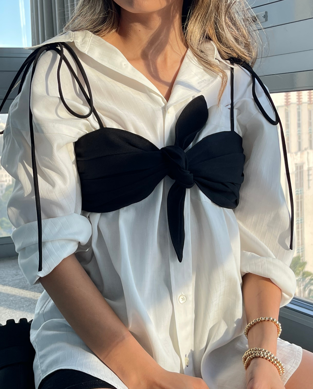 CECILIA TIE FRONT BRALETTE (SAMPLE SALE)