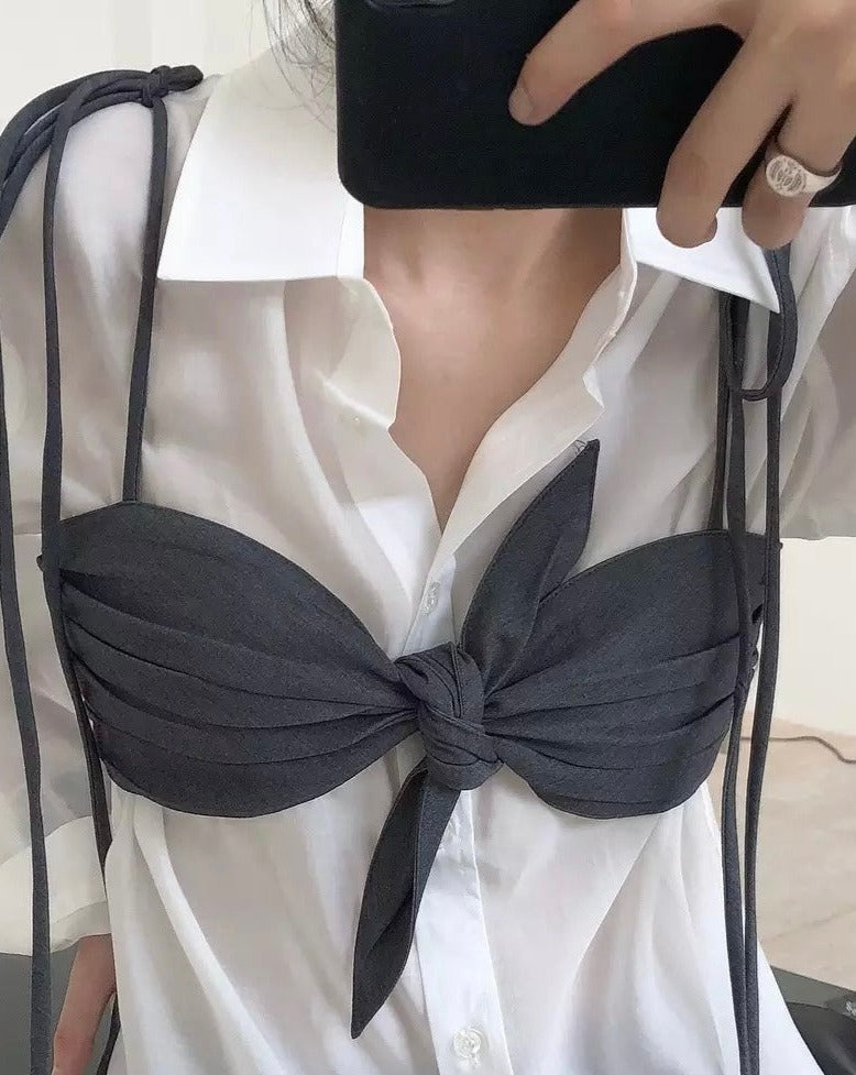 CECILIA TIE FRONT BRALETTE (SAMPLE SALE)