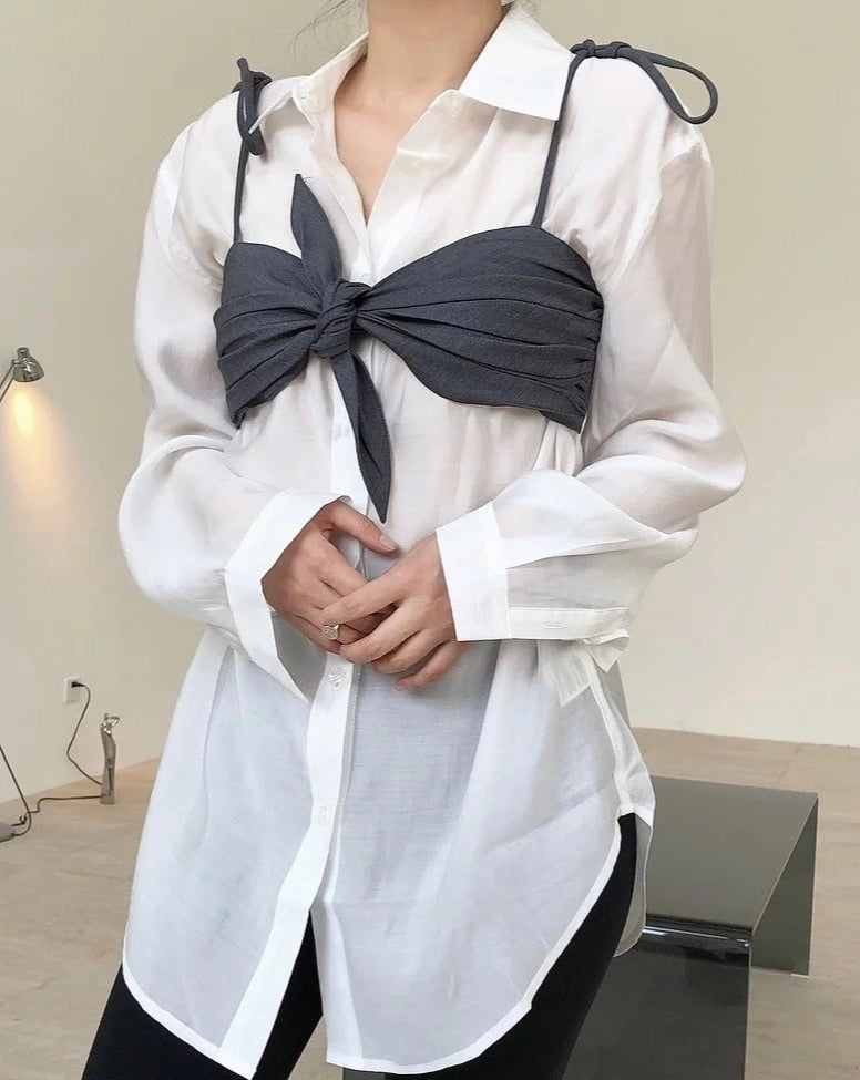 CECILIA TIE FRONT BRALETTE (SAMPLE SALE)